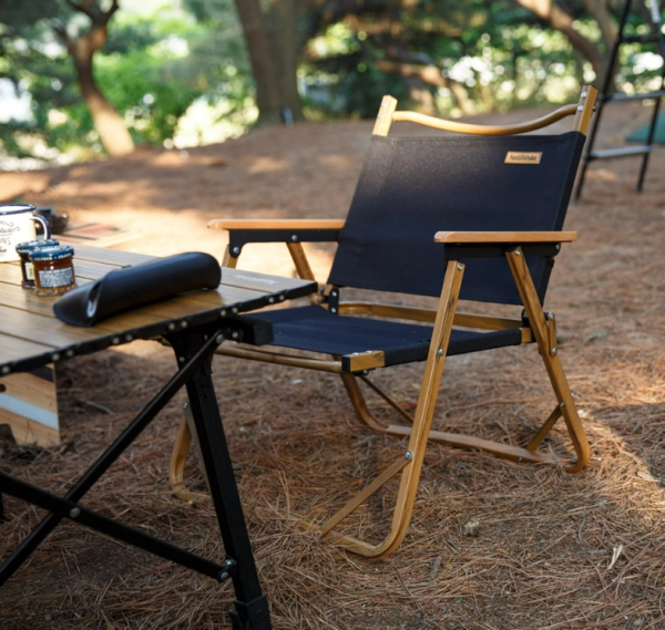 Кресло туристическое Naturehike Nightfall L02, складное, цвет ореховый, чёрный, до 120 кг