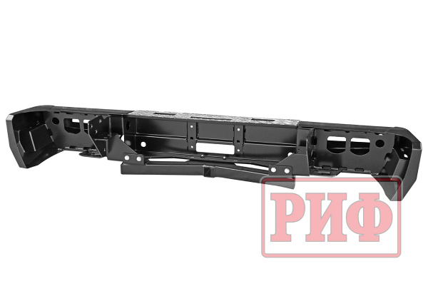 Бампер РИФ задний Toyota Tundra 2007-09.2013 с площадкой под лебёдку,квадратом под фаркоп и фонарями