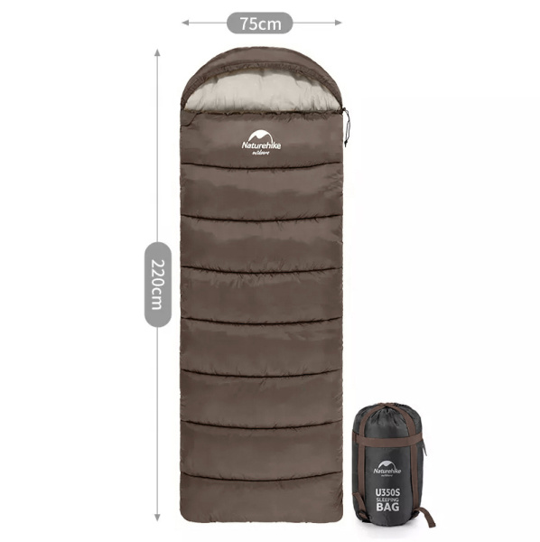 1 Мешок спальный Naturehike U150, 220х75 см, (ТК: +11°C), серый 1 Мешок спальный Naturehike U150, 220х75 см, (ТК: +11°C), серый