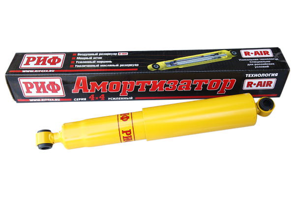 Амортизатор усиленный РИФ задний Mitsubishi L200 2015-2023, Fiat Fullback штатный и лифт 0-40 мм