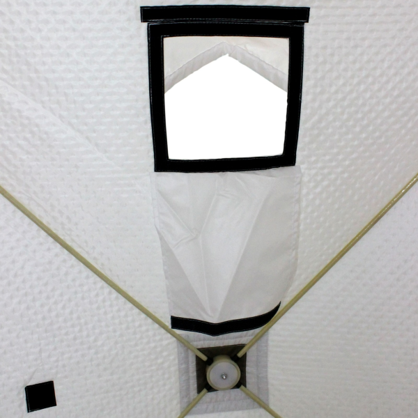 Палатка зимняя СЛЕДОПЫТ "Premium" 5 стен (2,8 х 2,9 м), h-2,05 м, 3 слоя, белый/олива