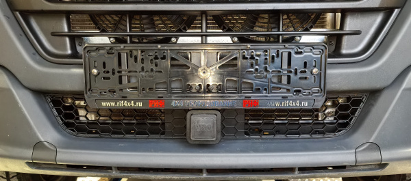 Фаркоп РИФ передний (переходник) для съёмной лебёдки с защитой радиатора для ГАЗ Соболь NN