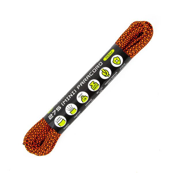Паракорд 275 (мини) CORD nylon 10м (neon orange snake) Паракорд 275 (мини) CORD nylon 10м (neon orange snake)