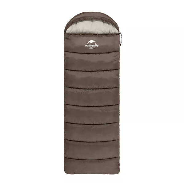 Мешок спальный Naturehike U350S, (190+30)х75 см, (ТК: -3C), (правый), коричневый