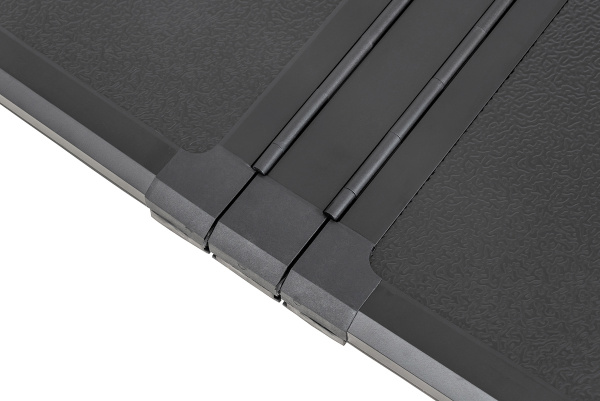 Крышка кузова РИФ для JAC T8, трёхсекционная 1590х1600 мм, алюминиевая, черная