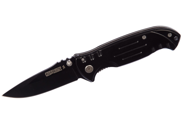 Нож туристический "СЛЕДОПЫТ" с зажимом, клинок 75 мм, на блистере