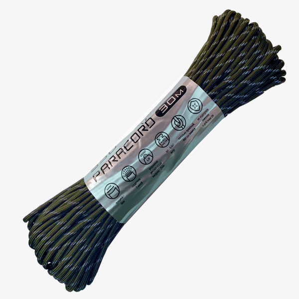 Паракорд 550 CORD nylon 30м световозвращающий (army green) Паракорд 550 CORD nylon 30м световозвращающий (army green)