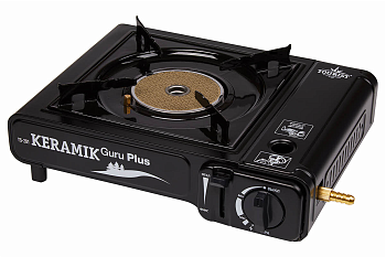 Плита газовая TOURIST KERAMIK GURU PLUS, портативная, керамическая, с переходником, в кейсе Плита газовая TOURIST KERAMIK GURU PLUS, портативная, керамическая, с переходником, в кейсе