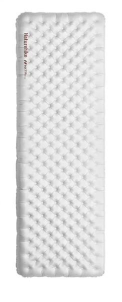 Коврик надувной Naturehike 196х64х12 см, серебристый карбон