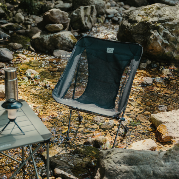 Кресло туристическое Naturehike Stellaluna L04 складное, черное, до 150 кг