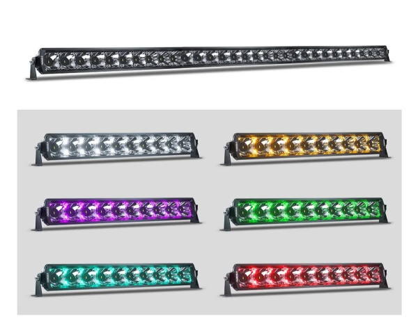 Светодиодная фара дальнего света AURORA 1270 мм 375W с RGB подсветкой