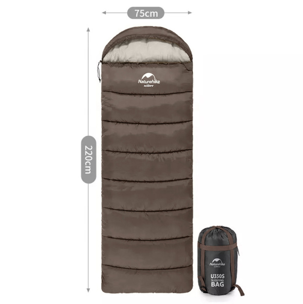 2.Мешок спальный Naturehike U350S, (190х30)х75 см, (левый) (ТК: -3°C), (коричневый) 2.Мешок спальный Naturehike U350S, (190х30)х75 см, (левый) (ТК: -3°C), (коричневый)