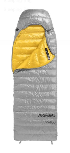 Мешок спальный Naturehike CW400 L , 220х85 см, (правый) (ТК: +10°C), серый Мешок спальный Naturehike CW400 L , 220х85 см, (правый) (ТК: +10°C), серый