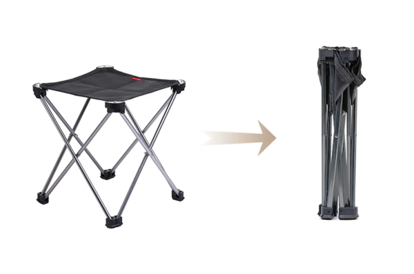 1 Табурет Naturehike складной, черный, до 100 кг