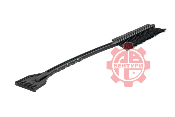 Щетка для снега со скребком и водосгоном 640 мм, черная