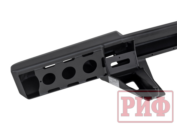 Бампер РИФ силовой задний для ГАЗ Соболь NN 4x4 с фонарями, возможностью установки фаркопа, стандарт