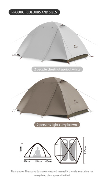 Палатка Naturehike Cloud-Creek (Yun chuan) 2-местная, алюминиевый каркас, серая, серия ВИНИЛ