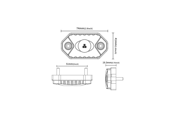 Светодиодная фара рабочего света AURORA 51 мм 15W LED (белый свет)