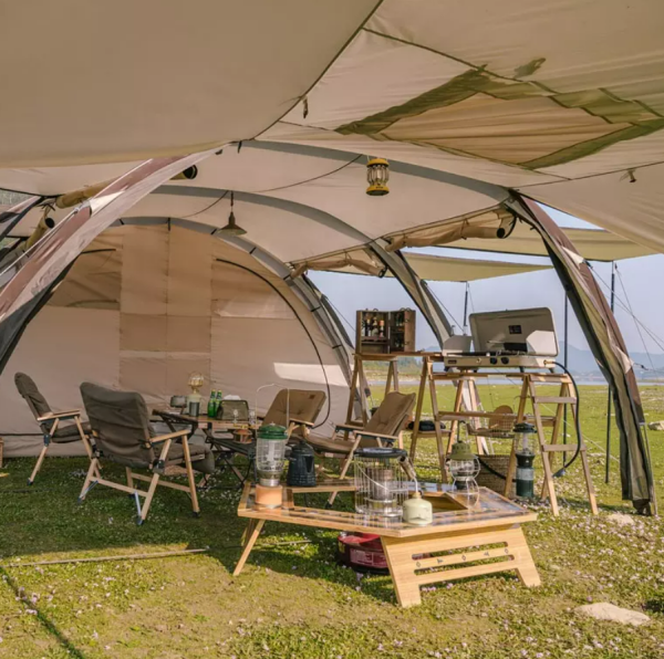 4 Палатка Naturehike Cloud Vessel Tunnel UPF 50+ 5-6 местная L, песочный