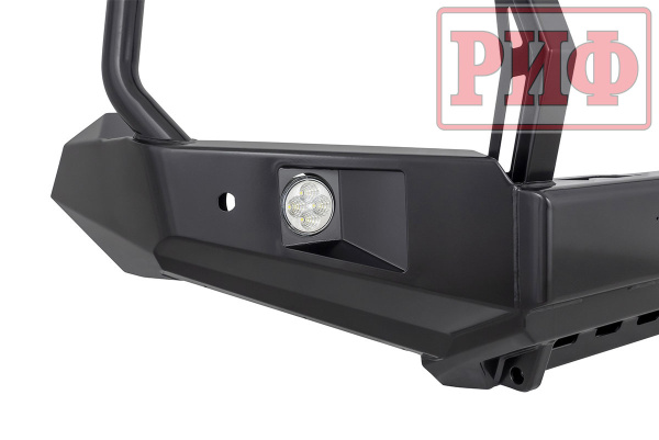 Бампер РИФ силовой передний Toyota Land Cruiser 200 2007-2015 c доп. фарами, защитной дугой и защитой бачка омывателя