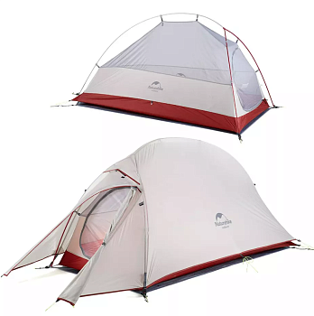 Палатка Naturehike Cloud Up Si 1-местная, алюминиевый каркас, сверхлегкая, серо-красная Палатка Naturehike Cloud Up Si 1-местная, алюминиевый каркас, сверхлегкая, серо-красная