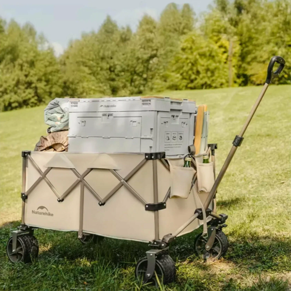 2 Тележка туристическая Naturehike 100х65,5х108 см, бежевая