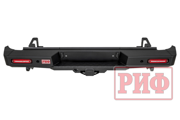 Бампер РИФ силовой задний Changan Hunter Plus с квадратом под фаркоп и фонарями