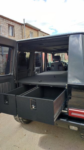 Органайзер в багажник для Mercedes-Benz G-Class (2 выдвижных ящика)