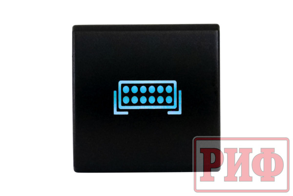 Кнопка ВКЛ/ВЫКЛ, голубой, FRONT LIGHTS TOYOTA 22x22