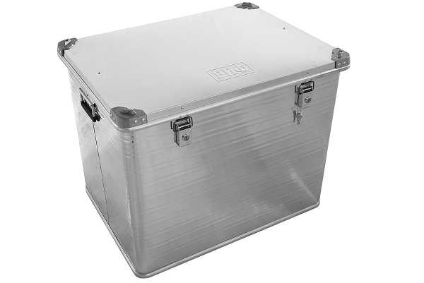 Ящик алюминиевый РИФ усиленный с замком 782х585х622 мм (ДхШхВ)