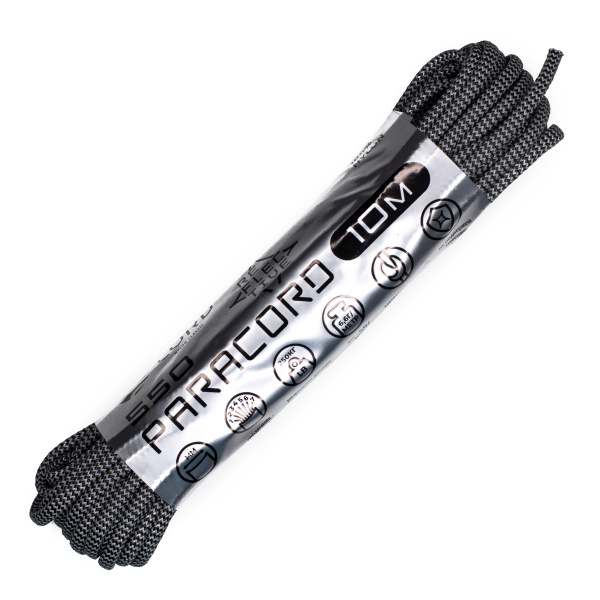 Паракорд 550 CORD nylon 10м SuperReflective (black wave) Паракорд 550 CORD nylon 10м SuperReflective (black wave)