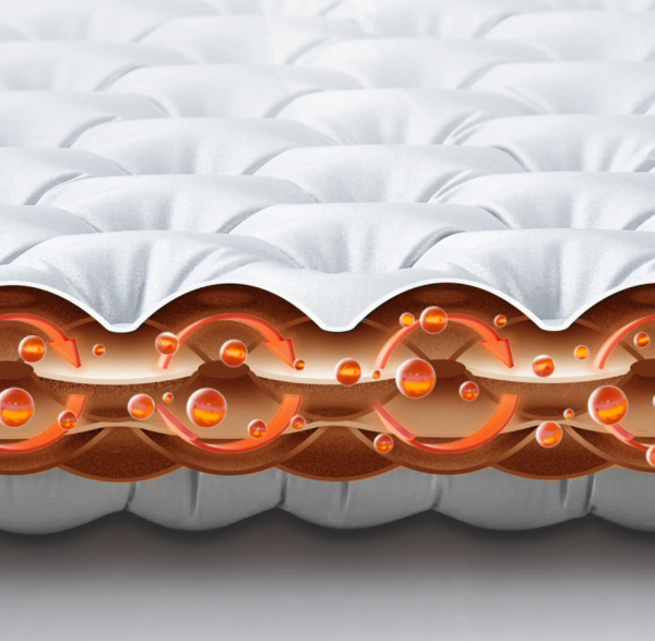 Коврик надувной Naturehike 196х64х10 см, серебристый карбон