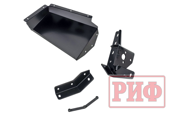 Бампер РИФ силовой передний Toyota Land Cruiser Prado 120 c доп. фарами, центральной дугой, защитой бачка омывателя