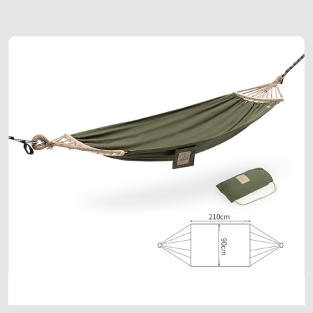 1 Гамак Naturehike, туристический, хлопковый, зеленый