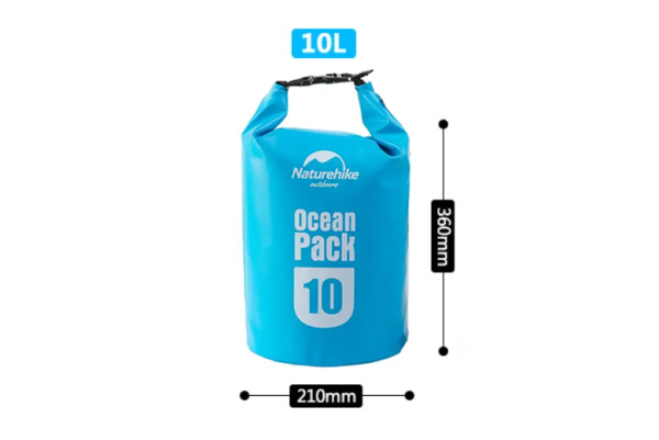 2 Гермомешок Naturehike Ocean Pack 10 л. (синий)
