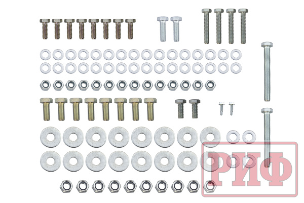 Бампер РИФ силовой передний Mitsubishi Pajero Sport 2015-2020 под доп. фары и парктроники, с защитной дугой и защитой бачка омывателя (фары в комплект не входят)