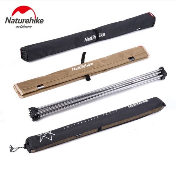 2 Стол туристический Naturehike алюминиевый, 75х50х52 см, складной, бежевый