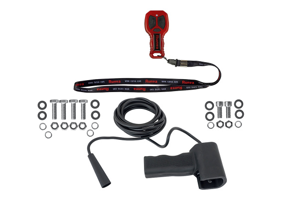 Лебёдка электрическая 24V Runva 20000 lbs синтетический трос (влагозащищенная)