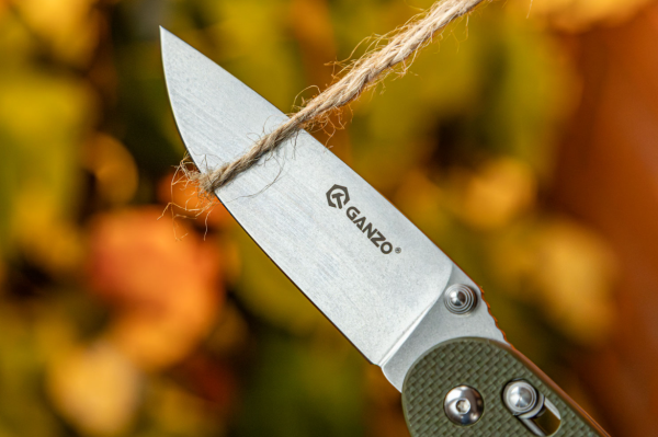 4 Нож складной GANZO, длина клинка 89 мм, сталь 440С, зеленый