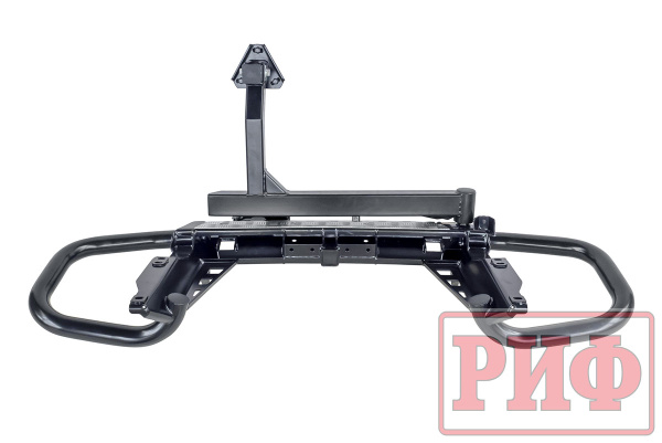 Бампер РИФ задний Toyota Land Cruiser Prado 150 c квадратом под фаркоп и калиткой