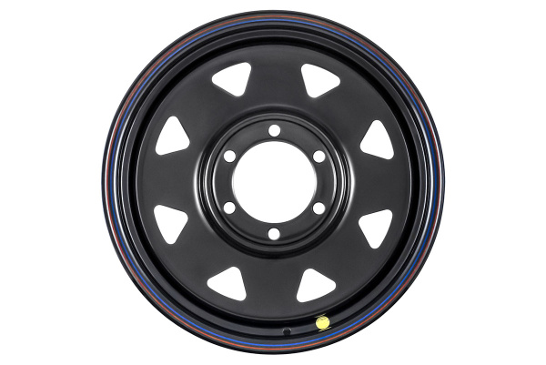 Диск усиленный стальной черный 6x139,7 8xR17 d110 ET+25 (треугольник мелкий)