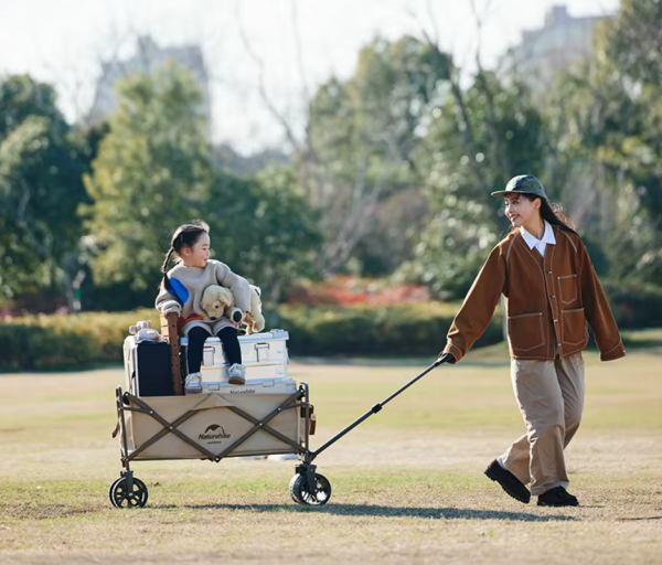 Тележка туристическая Naturehike Light 89х50х106 см, 90 л, коричневая