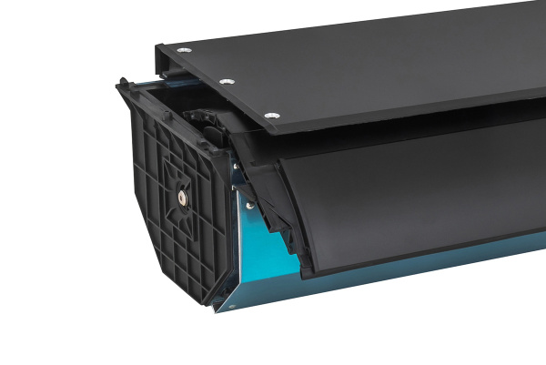 Крышка кузова РИФ для Foton Tunland G7/G9, роллета раздвижная 1587х1659 мм, алюминиевая, черная