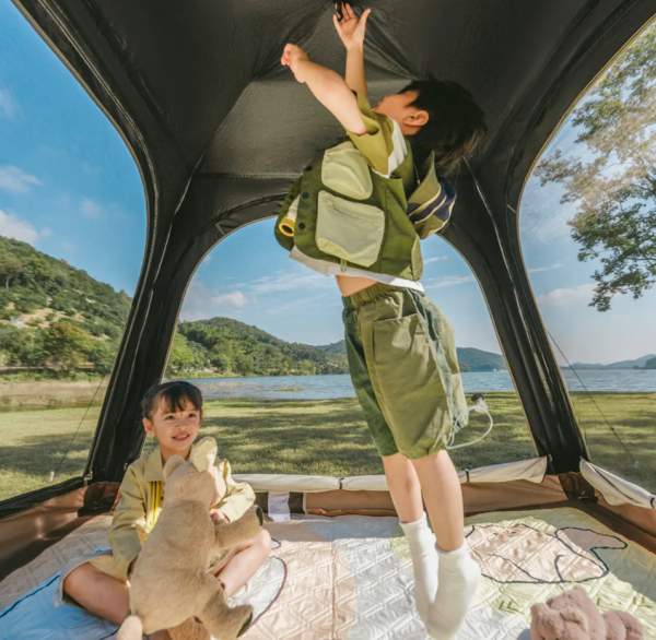 Палатка Naturehike Ango 3-местная, быстросборная, коричневая