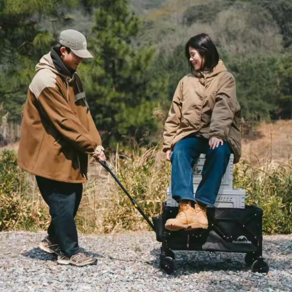 Тележка туристическая Naturehike Light 80х43х90 см, 110 л, черная