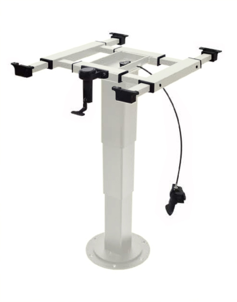 Нога телескопическая для стола в автодом, серая, вращение 360