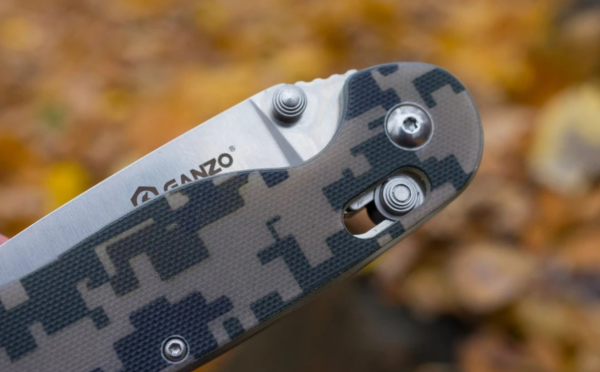 Нож складной GANZO, длина клинка 89 мм, сталь 440С, камуфляж