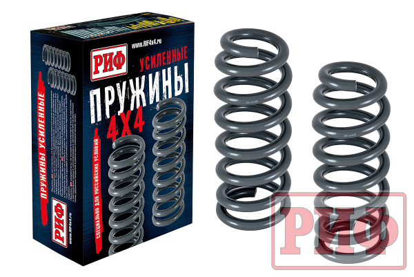 Пружины РИФ передние Mitsubishi Pajero III, IV 2000+ 0-50 кг дизель 3,2 и 50-100 кг бензин 3.0 лифт 40 мм