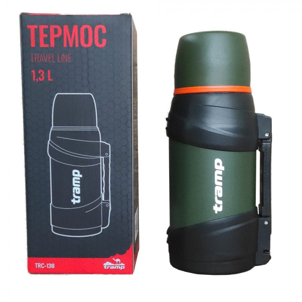 Термос TRAMP Travel 1,3л. Оливковый
