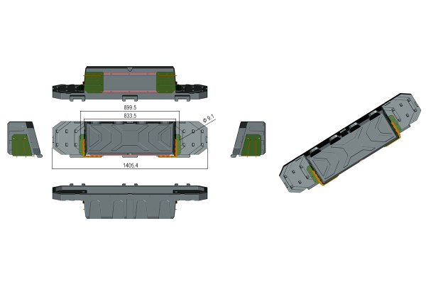 Силовой каркас-кунг Baja Racing (тип Т) с 2-мя малыми рыбацкими ящиками Mitsubishi L200, Isuzu D-MAX, Nissan Navara